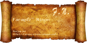Faragó Ninon névjegykártya
