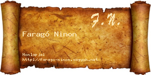Faragó Ninon névjegykártya